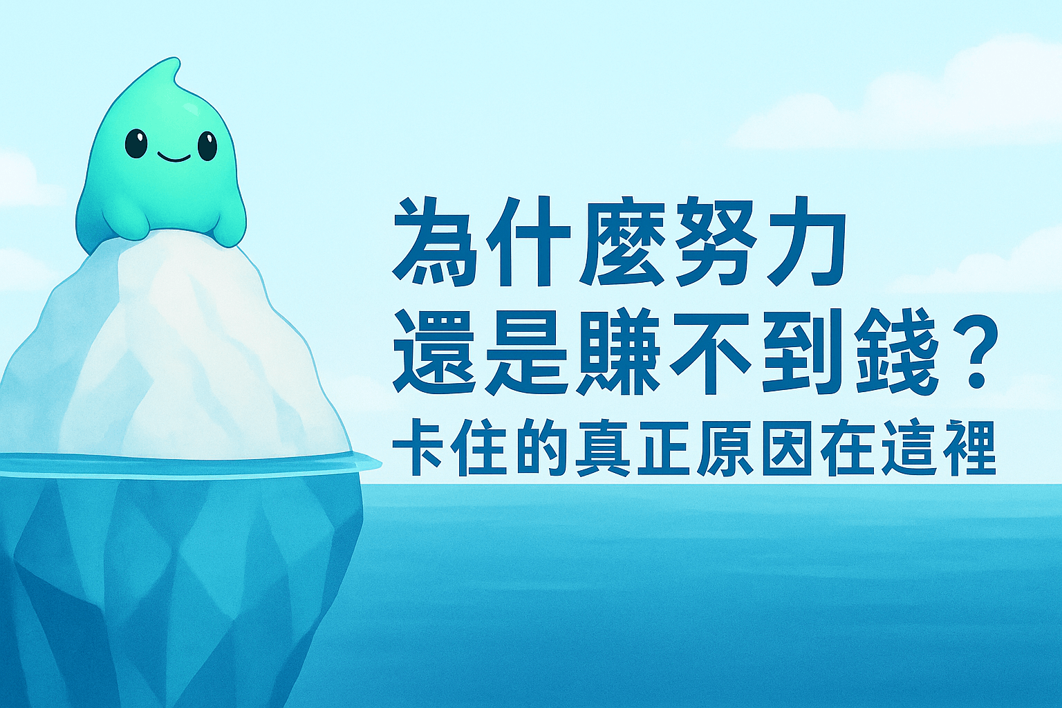 MAX 財富冰山理論說明圖 – 行為、信念、身份三層影響金錢結果